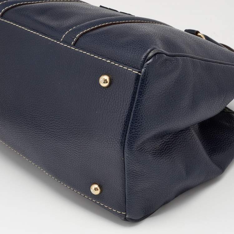 Pre Owned CH Carolina Herrera Blue Leather Andy Tote