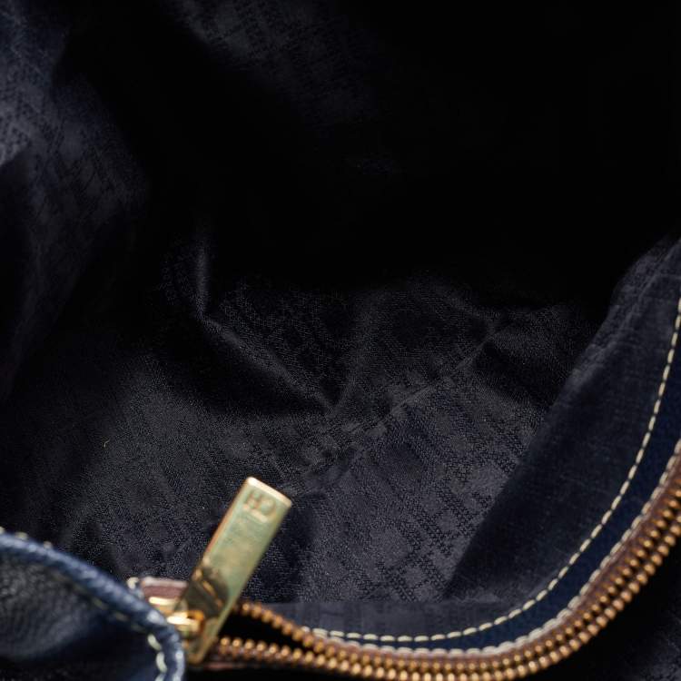 Pre Owned CH Carolina Herrera Blue Leather Andy Tote