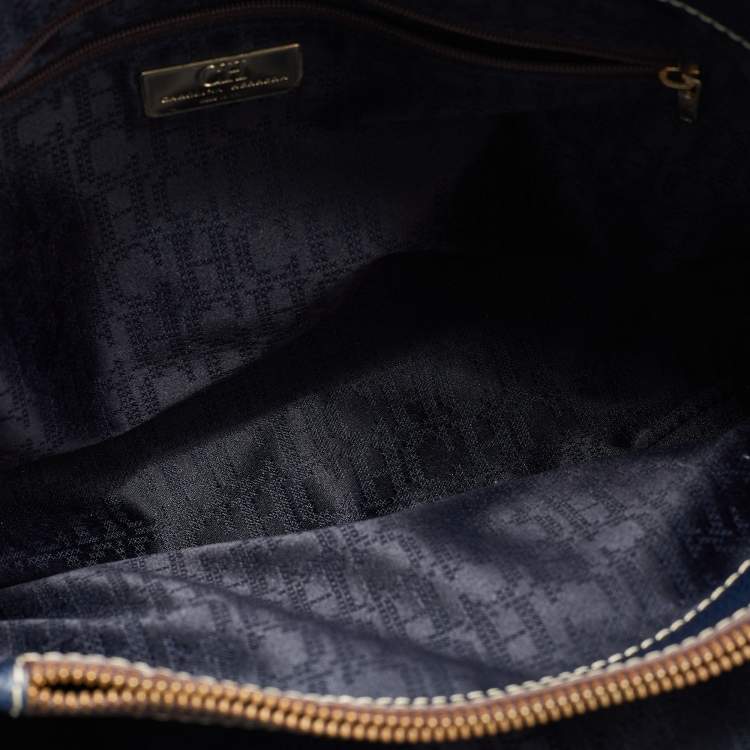 Pre Owned CH Carolina Herrera Blue Leather Andy Tote