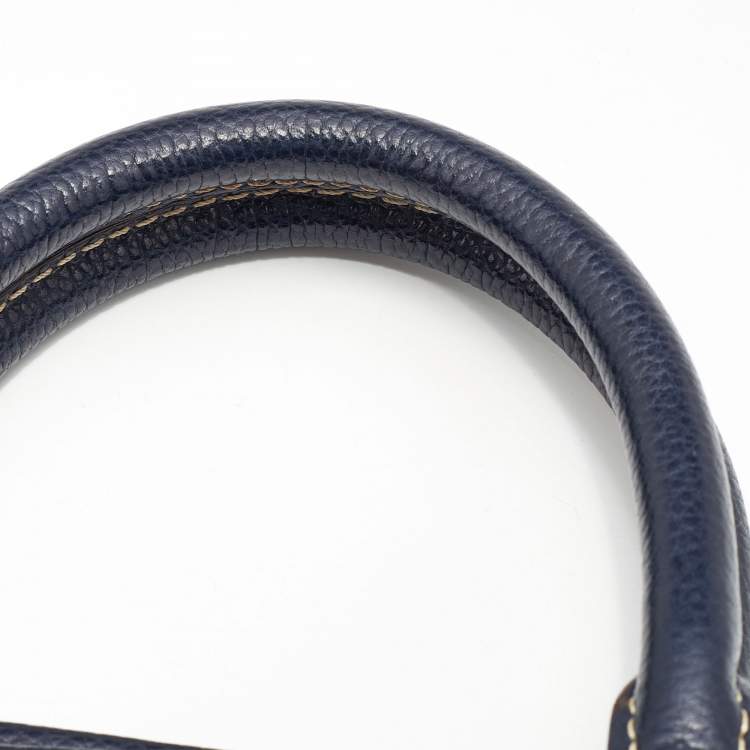 Pre Owned CH Carolina Herrera Blue Leather Andy Tote