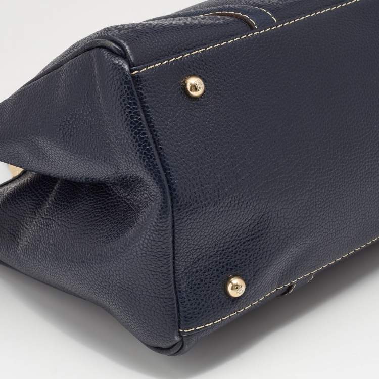 Pre Owned CH Carolina Herrera Blue Leather Andy Tote