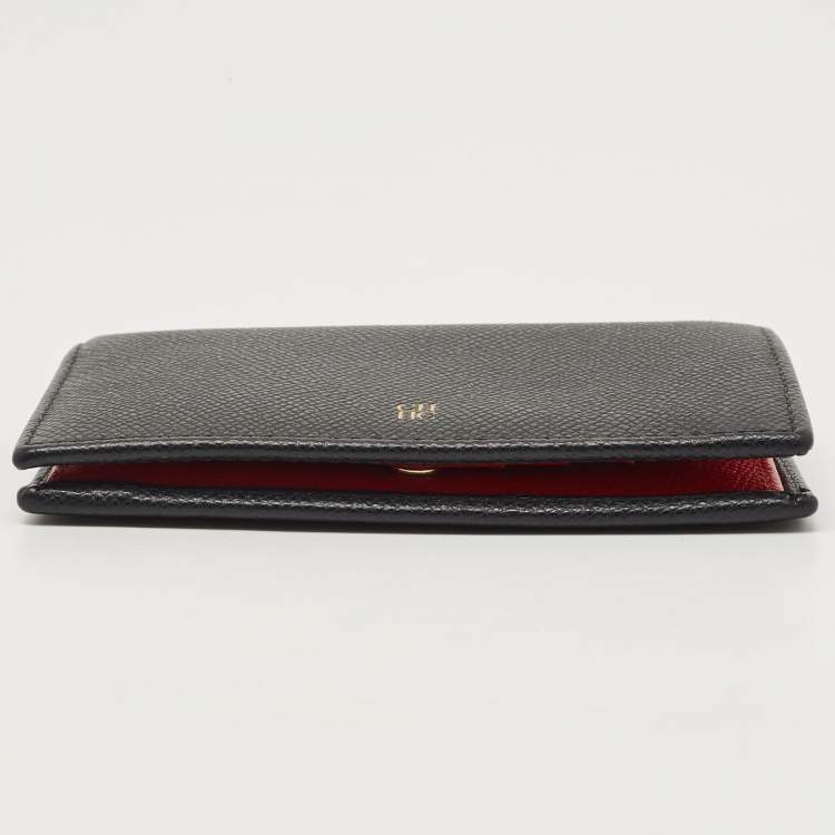 Pre Owned  CH Carolina Herrera Black Leather Bifold Wallet
