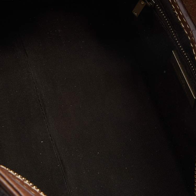 Pre Owned CH Carolina Herrera Brown Leather Satchel