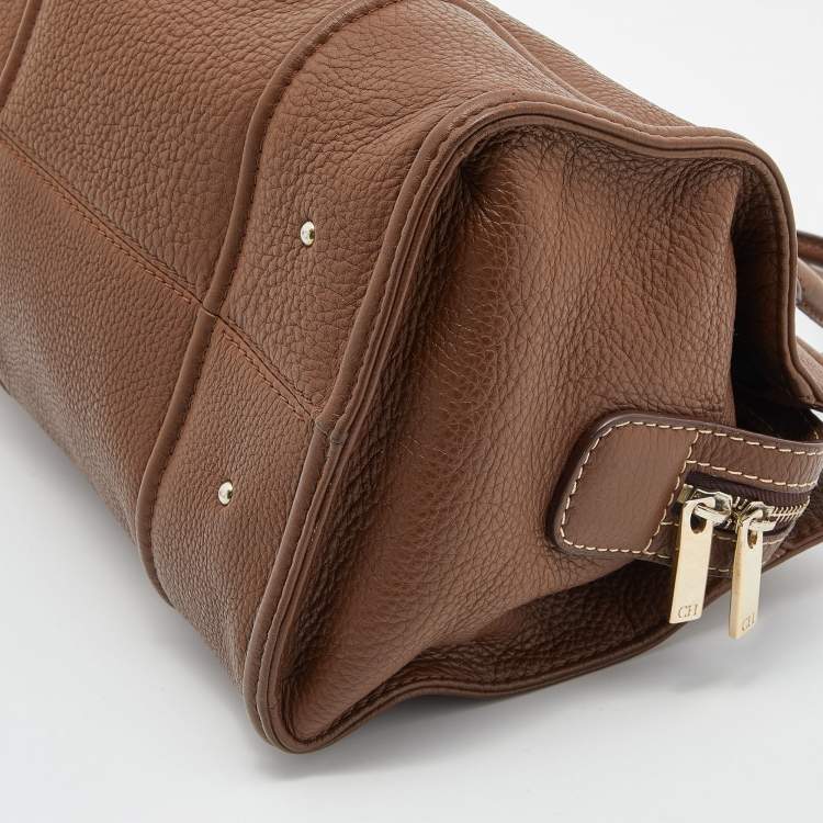 Pre Owned CH Carolina Herrera Brown Leather Satchel