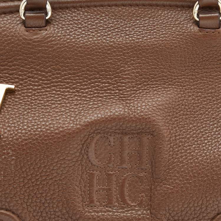 Pre Owned CH Carolina Herrera Brown Leather Satchel