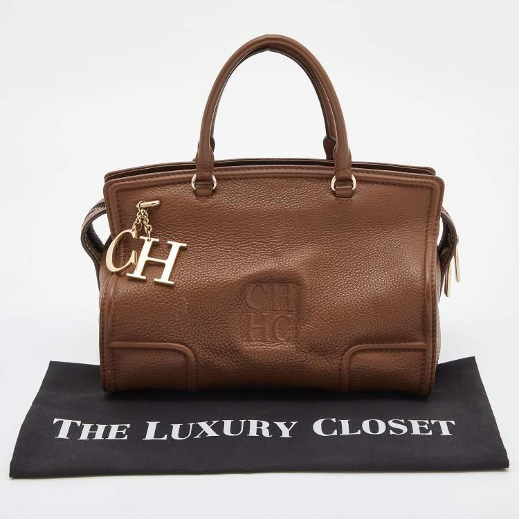 Pre Owned CH Carolina Herrera Brown Leather Satchel