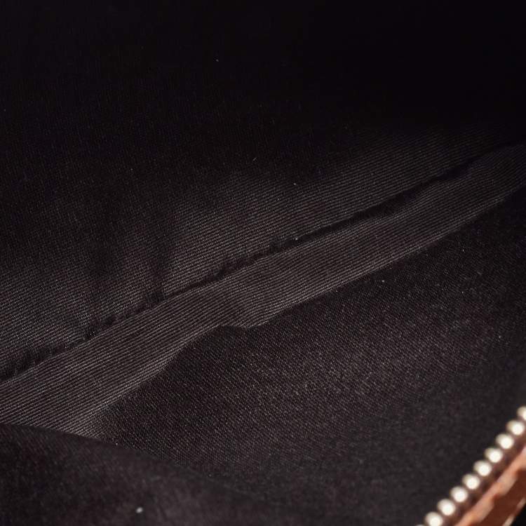 Pre Owned CH Carolina Herrera Brown Pebbled Leather Matteo Tote