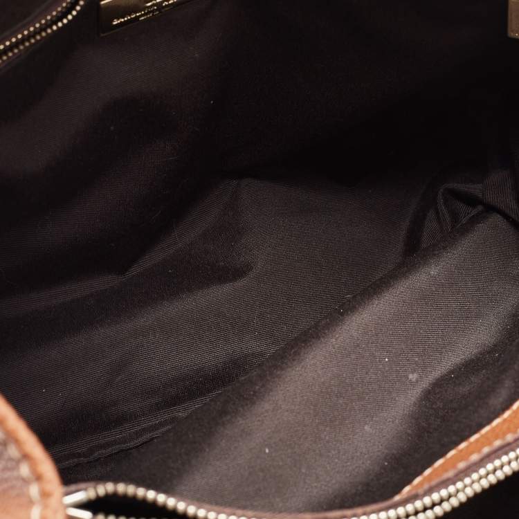 Pre Owned Carolina Herrera Brown Leather Matteo Tote