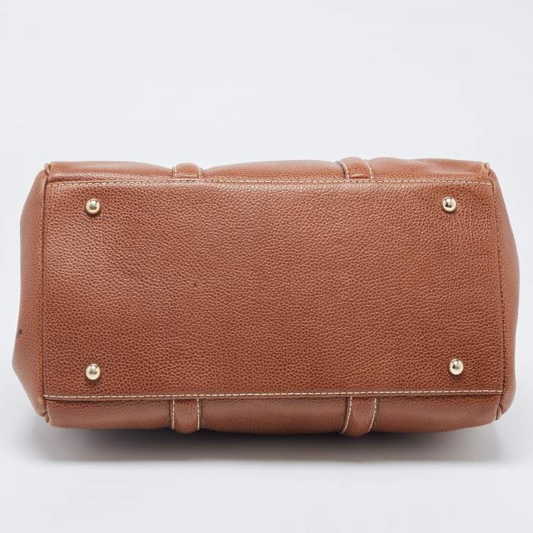 Pre Owned Carolina Herrera Brown Leather Matteo Tote