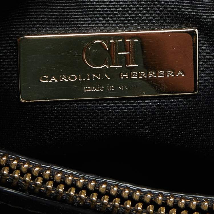 Pre Owned CH Carolina Herrera Metallic Silver Micro Quilted Leather Chain Tote