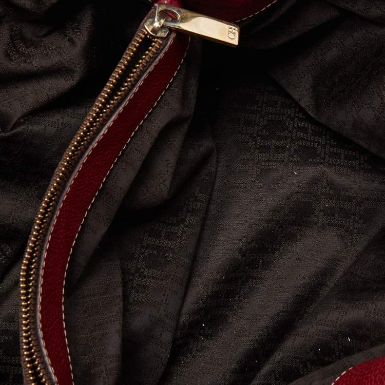 Pre Owned CH Carolina Herrera Red Leather Matteo Tote