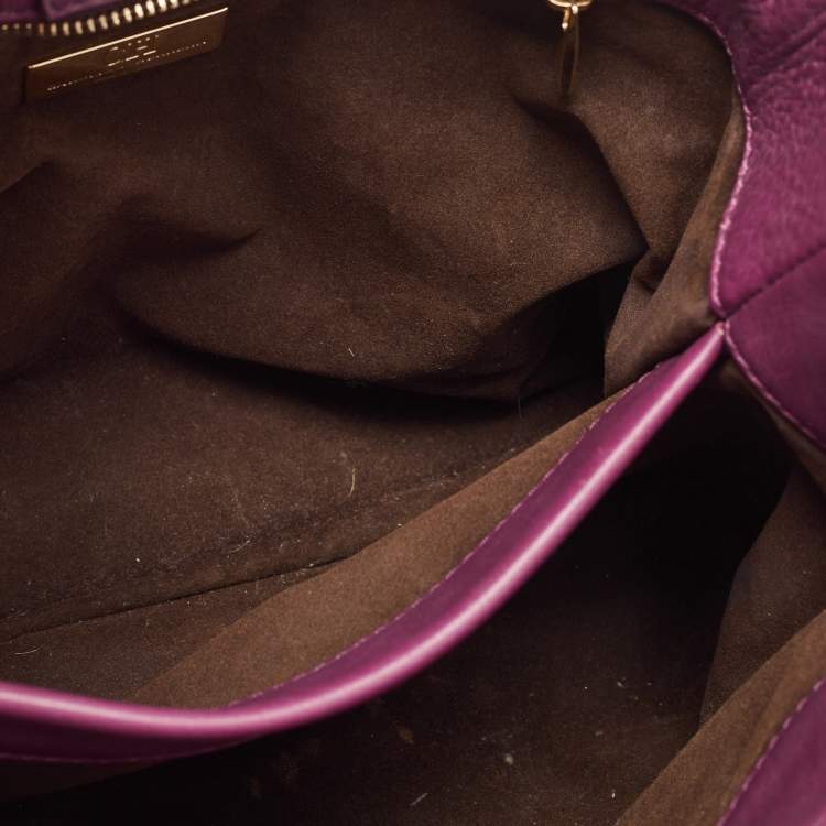 مملوكة مسبقًا CH Carolina Herrera Purple Leather Tote