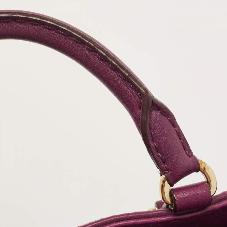 مملوكة مسبقًا CH Carolina Herrera Purple Leather Tote