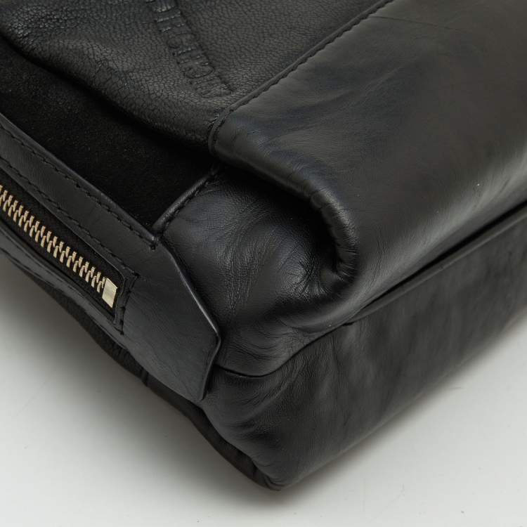 Pre Owned CH Carolina Herrera Black Leather Chain Crossbody Bag