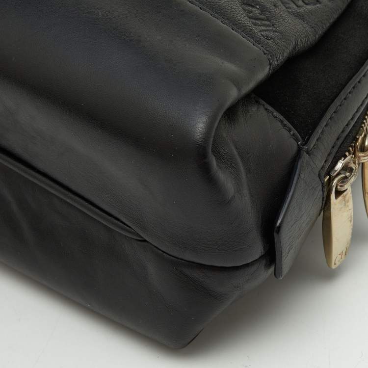 Pre Owned CH Carolina Herrera Black Leather Chain Crossbody Bag