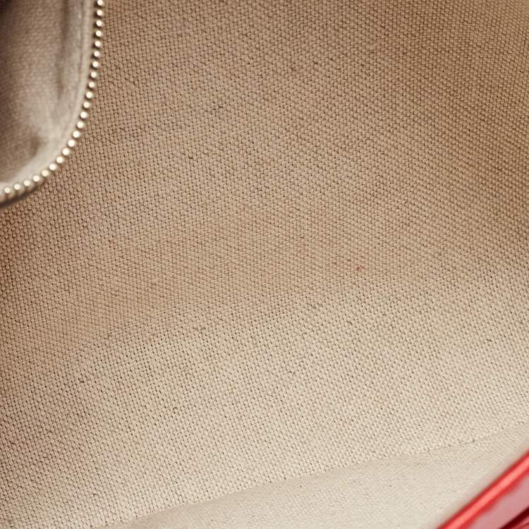 Pre Owned CH Carolina Herrera Red Leather Envelope Flap Shoulder Bag