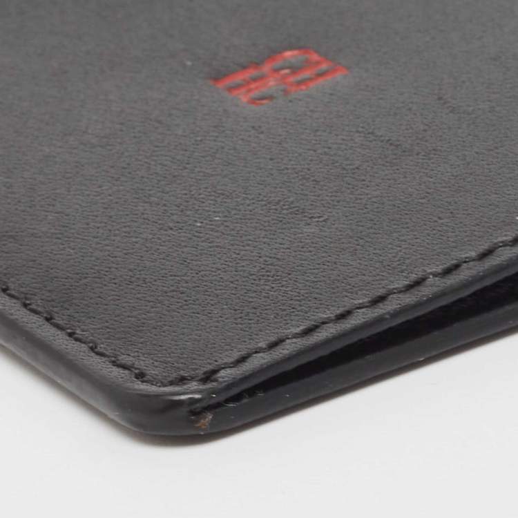 Pre Owned CH Carolina Herrera Black Leather ID Card Holder