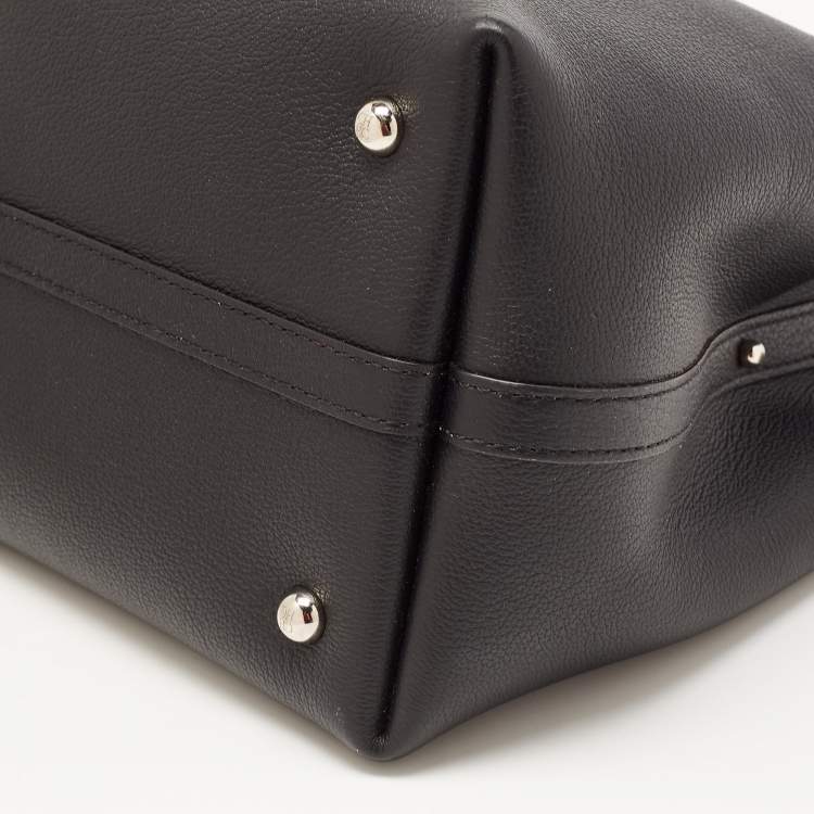 Pre Owned CH Carolina Herrera Black Leather Small Matryoshka Locked Tote