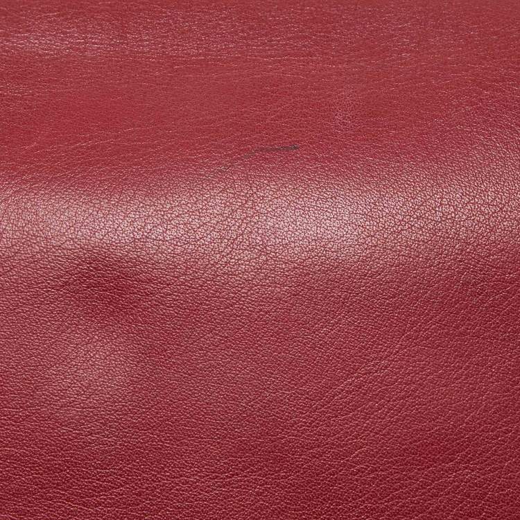 Pre Owned CH Carolina Herrera Red Leather New Baltazar Flap Shoulder Bag