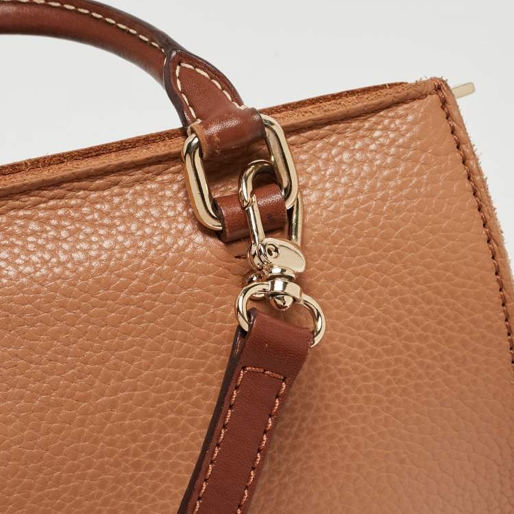 Pre Owned CH Carolina Herrera Tricolor Leather Top Handle Bag