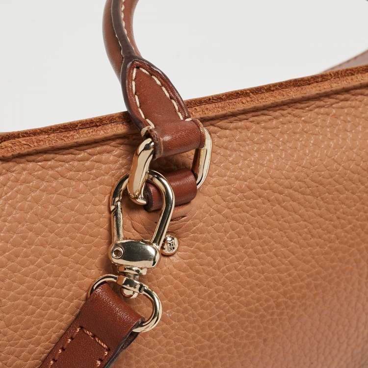 Pre Owned CH Carolina Herrera Tricolor Leather Top Handle Bag