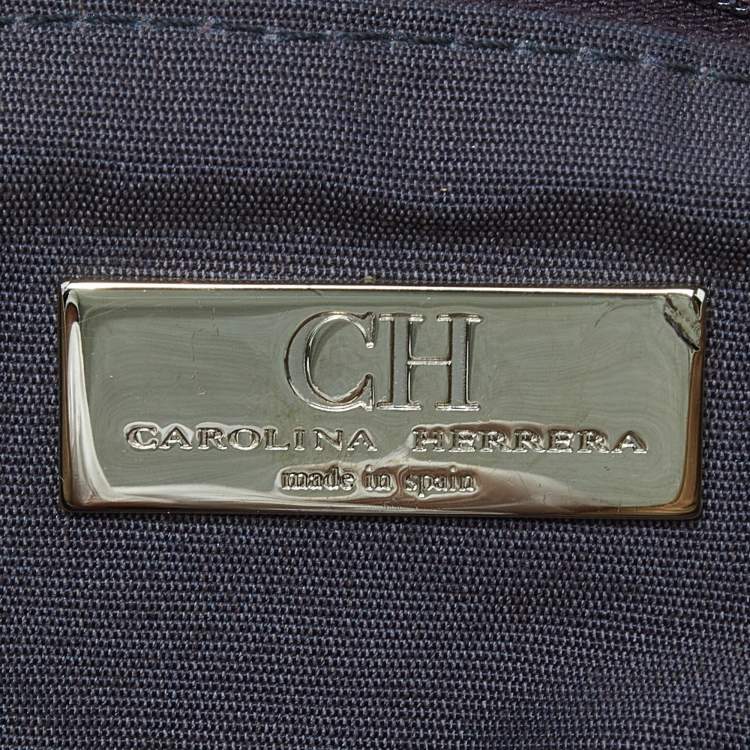 Pre Owned CH Carolina Herrera Beige Leather Flap Chain Shoulder Bag