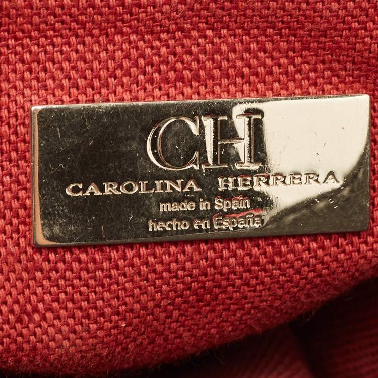 Pre Owned CH Carolina Herrera Black Quilted Leather Flap Chain Shoulder Bag
