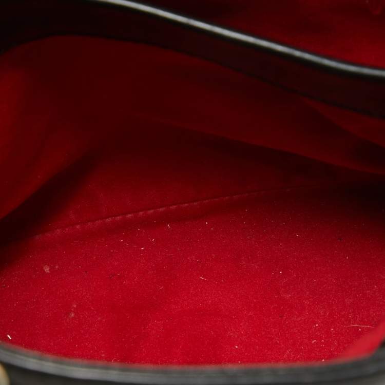 Pre Owned CH Carolina Herrera Black Leather Charm Tote
