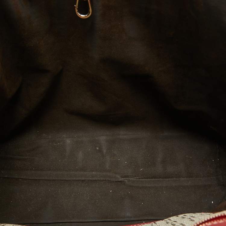 Pre Owned CH Carolina Herrera Tricolor Monogram Canvas and Leather Shopper Tote