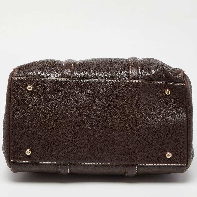 Pre Owned CH Carolina Herrera Brown Leather Andy Tote