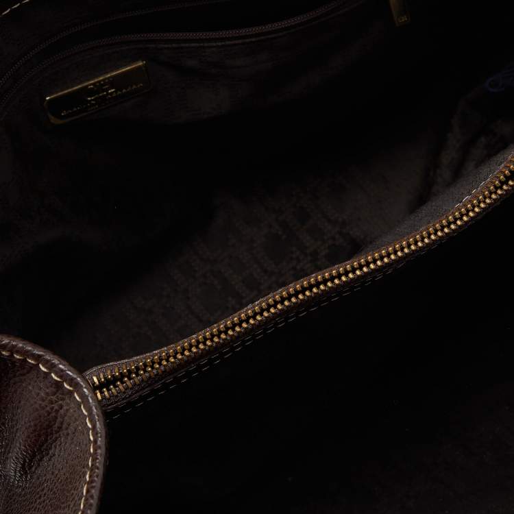 Pre Owned CH Carolina Herrera Brown Leather Andy Tote
