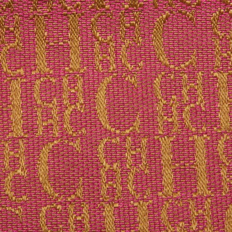 Pre Owned CH Carolina Herrera Purple/Beige Monogram Leather Andy Shopper Tote