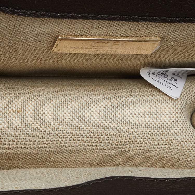 Pre Owned CH Carolina Herrera Multicolor Monogram Coated Canvas and Leather Chain Bag