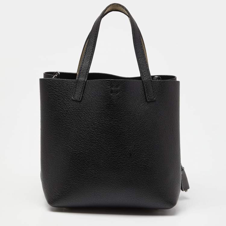 Pre Owned CH Carolina Herrera Black Leather Small Matryoshka Locked Tote
