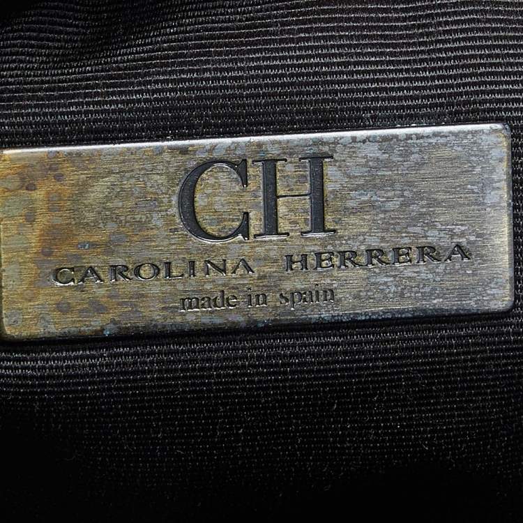 Pre Owned CH Carolina Herrera Multicolor Monogram Canvas and Leather Tote