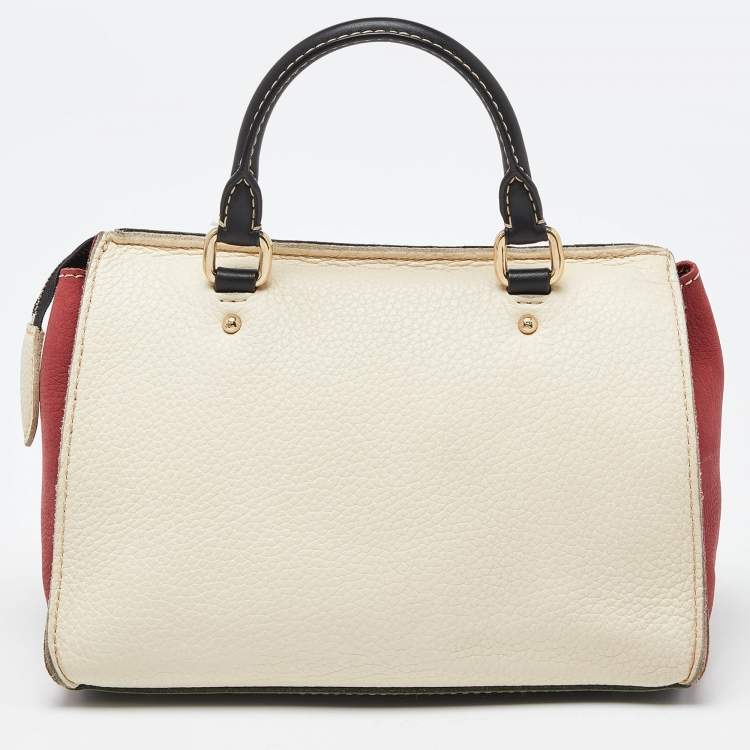 Pre Owned CH Carolina Herrera Leather Flap Top Handle Bag