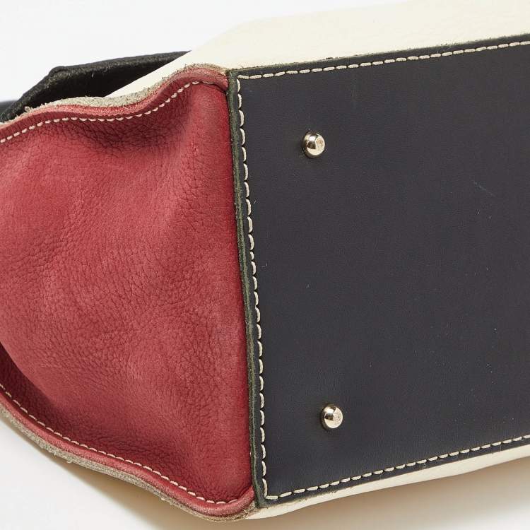 Pre Owned CH Carolina Herrera Leather Flap Top Handle Bag