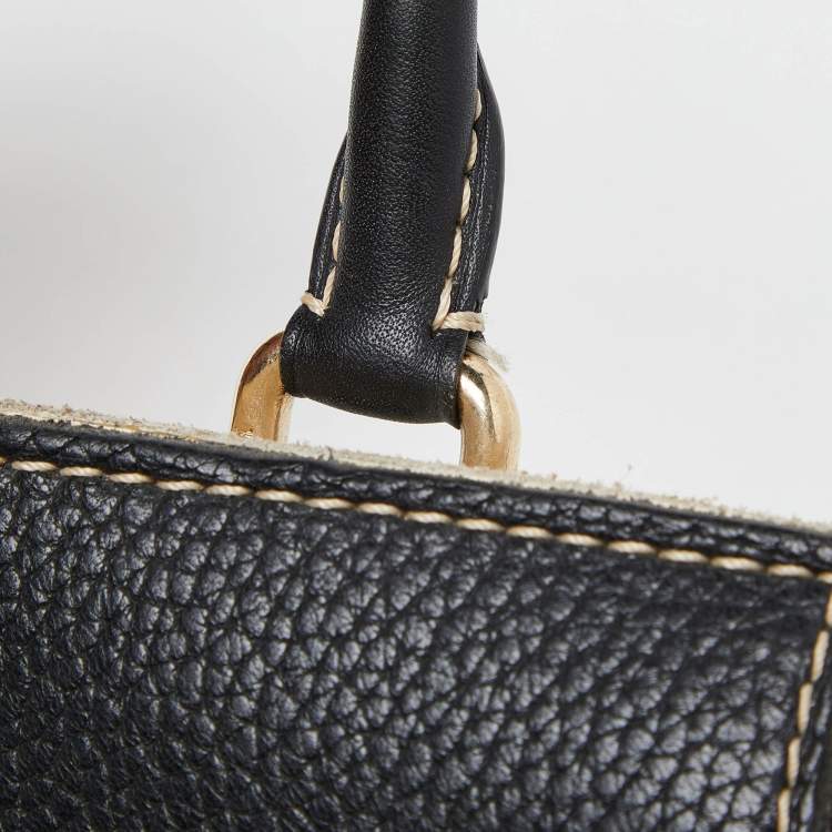 Pre Owned CH Carolina Herrera Leather Flap Top Handle Bag