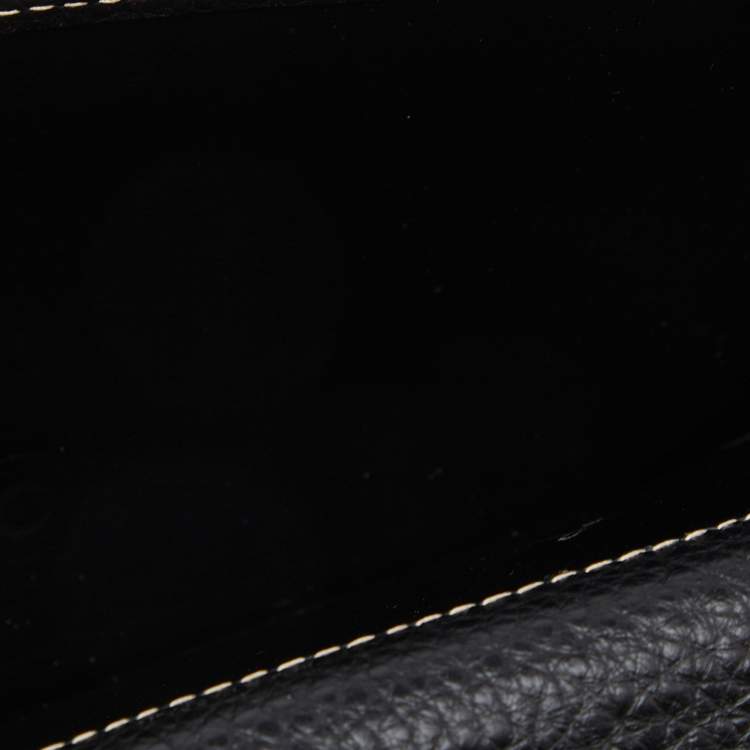 Pre Owned CH Carolina Herrera Black Leather Continental Wallet