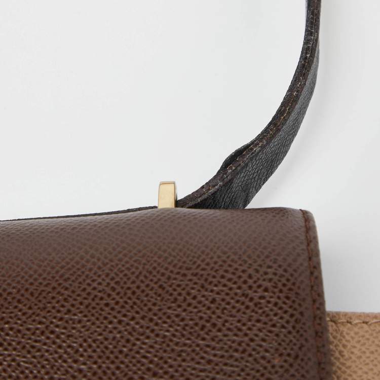 Pre Owned CH Carolina Herrera Tri Color Leather Casati Shoulder Bag