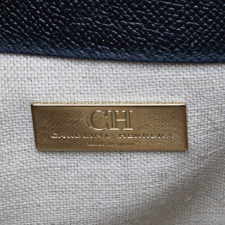 Pre Owned CH Carolina Herrera Tri Color Leather Casati Shoulder Bag
