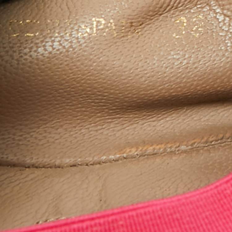 Pre Owned CH Carolina Herrera Size 38 Multicolor Leather and Patent Leather Scrunch Ballet Flats