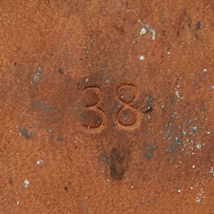 Pre Owned CH Carolina Herrera Size 38 Black Leather Ballet Flats