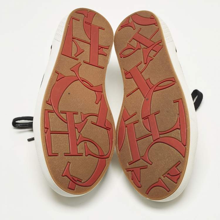 Pre Owned CH Carolina Herrera Size 38 Multicolor Check Canvas Low Top Sneakers