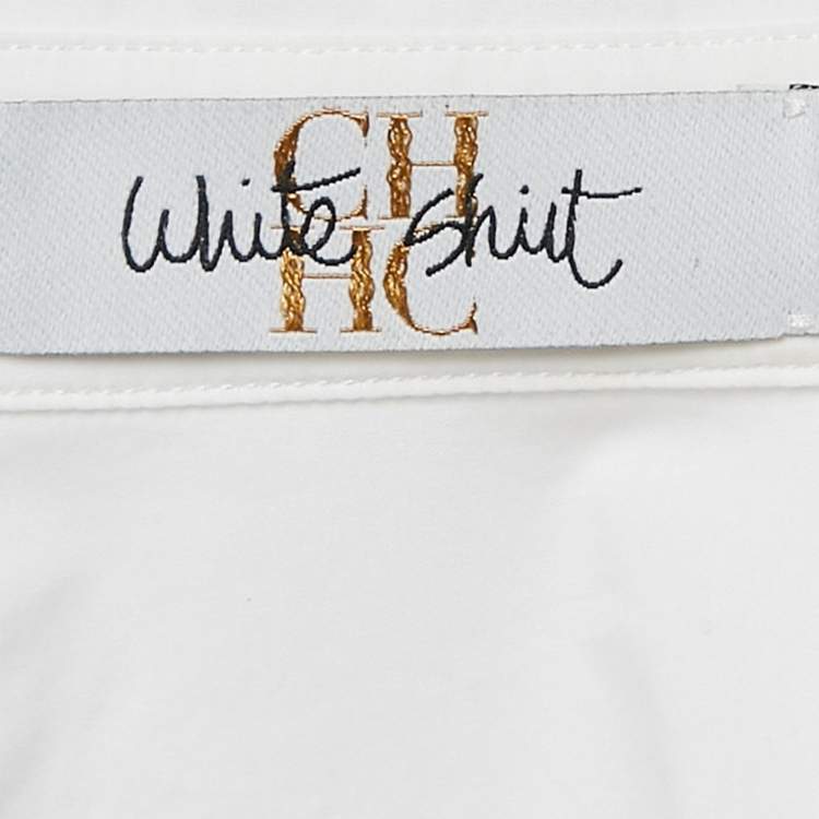 Pre Owned CH CH White Shirt White Poplin Wrap Detail Shirt S
