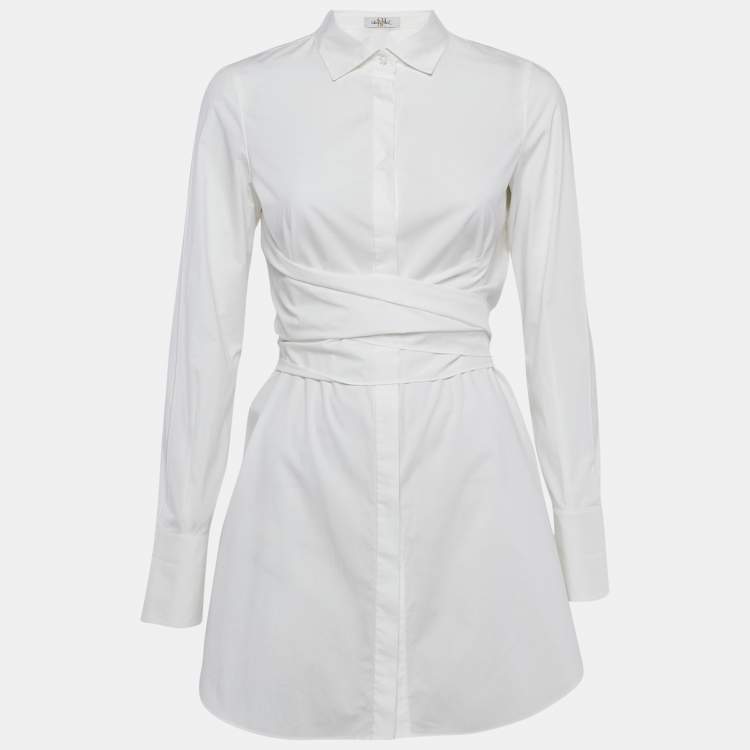 Pre Owned CH CH White Shirt White Poplin Wrap Detail Shirt S