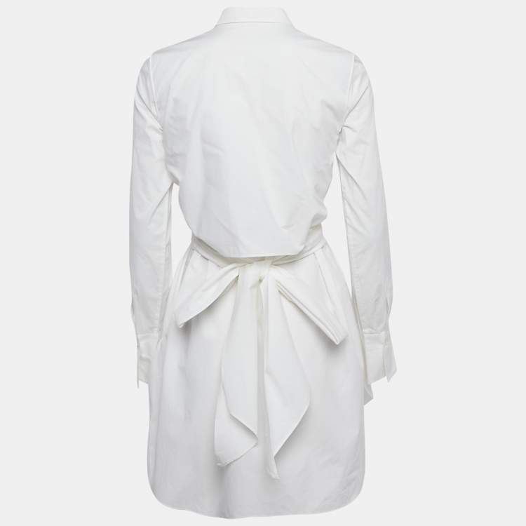 Pre Owned CH CH White Shirt White Poplin Wrap Detail Shirt S