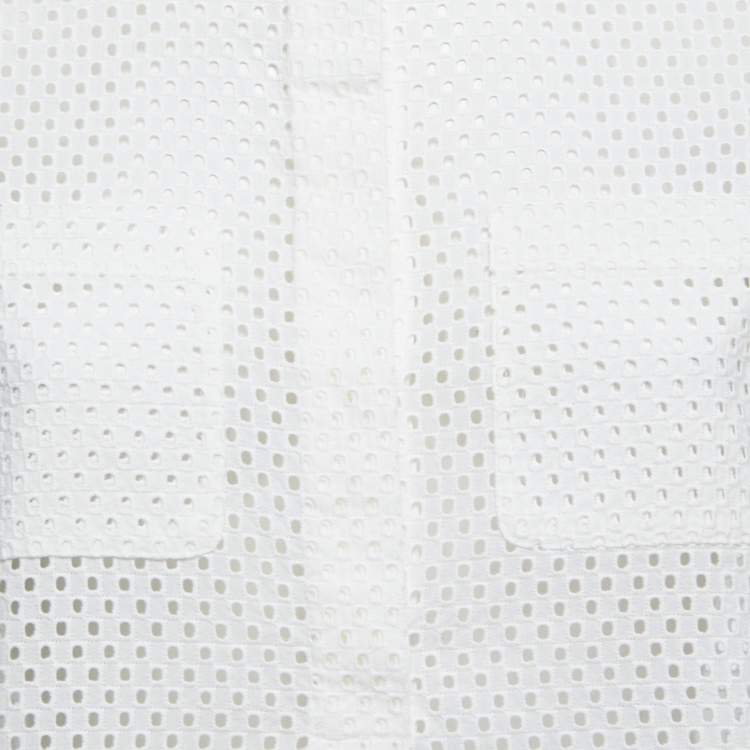Pre Owned CH CH White Shirt White Cotton Button Front Shirt Blouse S