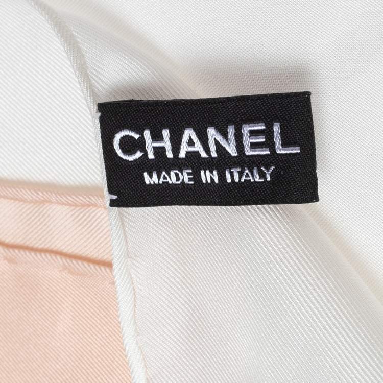 Pre Owned Chanel  Multicolor CC Printed Silk Square Scarf