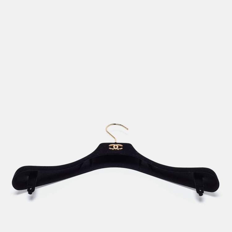 Pre Owned Chanel Black Metallic Tweed Button Front Jacket M